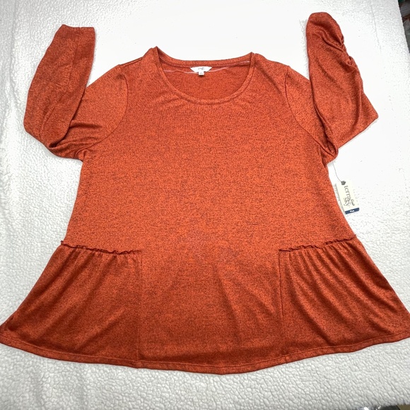 NWT Terra & Sky 2X Red Women's  Top - Picture 1 of 14